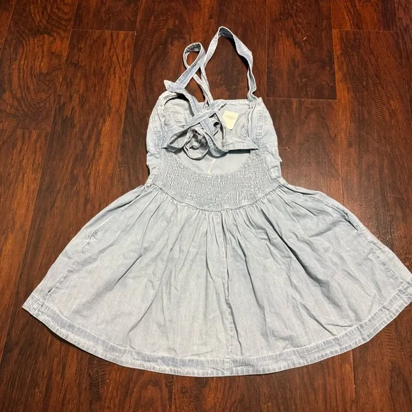 FREE PEOPLE Laurel Denim Mini Dress Light Wash XL nwt - Picture 7 of 16